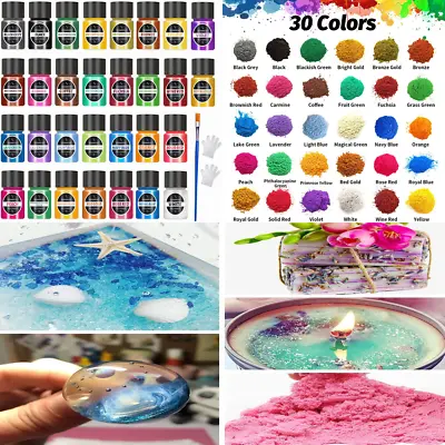 Mica Powder For Epoxy Resin 30 Colors Pearlescent Epoxy Resin Pigment Powder  • $15.10
