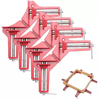 4PCS Corner Clamps For Woodwork 90 Degree Right Angle Vice Miter Clamp • £16.69