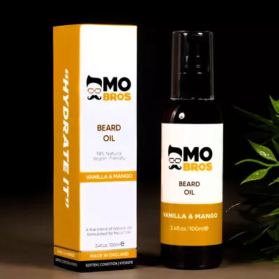 £12.99 • Buy Beard Oil 100ml | Stronger, Fuller, Thicker, Tamed Beards | Vanilla & Mango