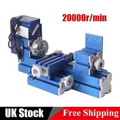 Mini Turning Lathe Machine Motorized Metalworking DIY Tool Soft Metal Processing • £160.98