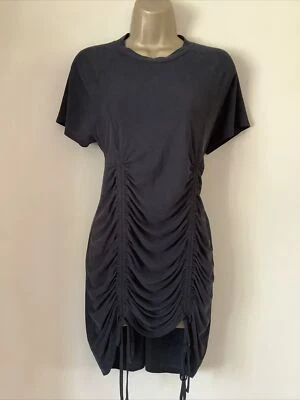 £3.75 • Buy Topshop Black Ruched Front Dress - Size 14