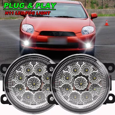 For Mitsubishi Eclipse 06-2012 Pair Clear Lens Bumper LED Fog Light Driving Lamp • $59.99