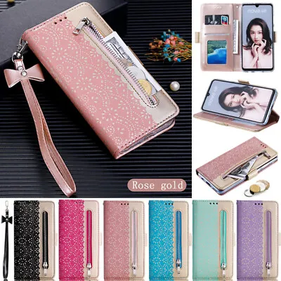 Lace Zipper Wallet Leather Flip Case Cover For Xiaomi A3 9T Redmi Note 9S 10 Pro • $16.45