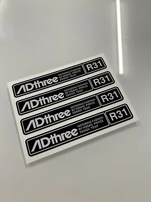 R31 Adthree Mudflap Stickers Black HR31 GTS GTSX R31 Skyline Passage Decals SVD • $6.99