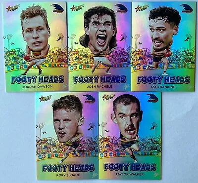 2024 Select Footy Stars Footy Heads Team Set  - ADELAIDE (5 Cards) • $6