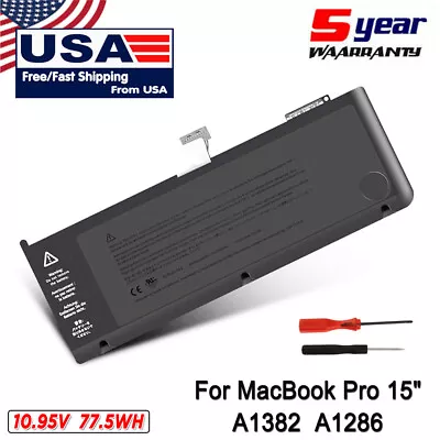 OEM A1382 Battery For Apple MacBook Pro 15  A1286 Early 2011 Late 2011 Mid 2012 • $28.90