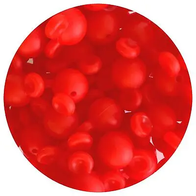 10x WATERMELON RED Silicone Mixed MOUSE HEAD Beads Pack Keyring Lanyard Mickey • $4.60