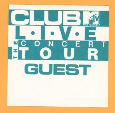 MTV Satin Music Tour Vintage Backstage Pass - VMA • $4.99