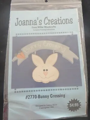 NIP  Joanna's Creations  Miller Woodcrafts Bunny Crossing #2770 Wood Pattern • $6.50