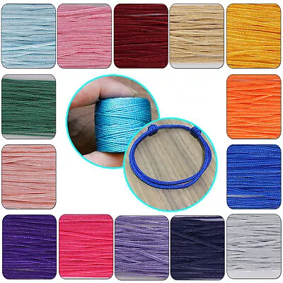 1.2mm Jewellery String Cord For Necklace Bracelet Nylon Thin Stringing Beads • £2.59