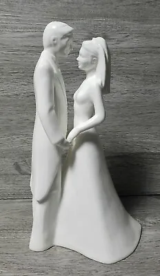 MOMENTS BY COALPORT 2000's  With This Ring  Love Couple White Porcelain Figurine • £24