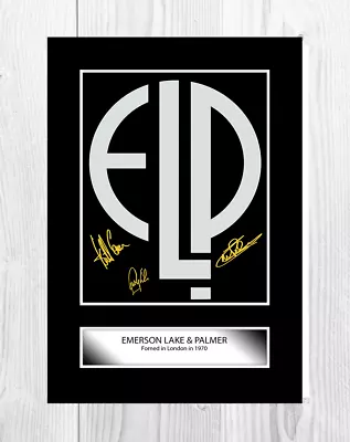 ELP Emerson Lake Palmer 1 A4 Poster Reproduction Autograph With Choice Of Frame • $31.56