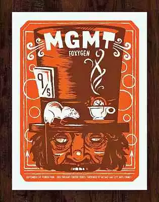 MGMT Foxygen Concert Poster September 2013 Salt Lake City Show AP LTD Art Print • $73.26