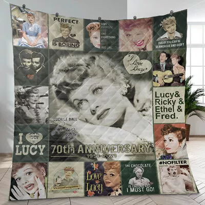 I Love Lucy 70th Anniversary Quilt I Love Lucy TV Series Quilt Blanket • $99.95