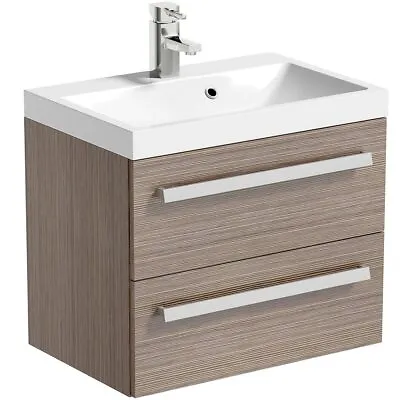 Orchard Wye Walnut Wall Hung Vanity Unit And Basin 600mm • £229