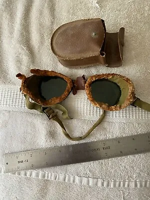 Antique Aviator Goggles Glasses  Military  • $99.99