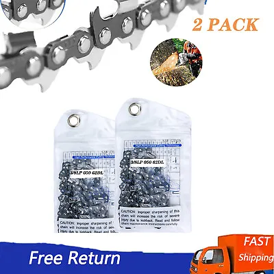 2 PACK 18 Inch Chainsaw Chain For Echo CS400 Oregon 3/8  LP .050 62DL Blade • $14.99