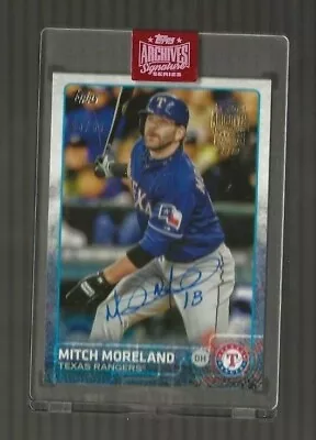 Mitch Moreland 2019 Topps Archives Auto Serial #d 65/80 Texas Rangers • $19.99