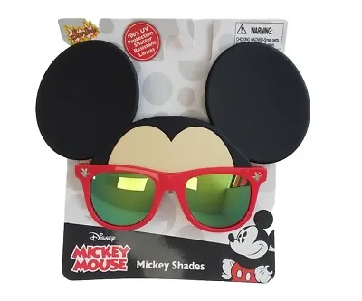 Costume Sunglasses Mickey Mouse Orange Lens Red Frame Sun-Staches Party Favors U • £9.64