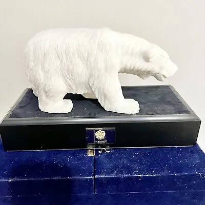 RARE! Faberge Carved Calcite Large Polar Bear Limited Ed. In Original Box! READ! • $1398.88