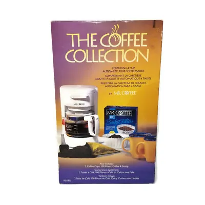 Mr. Coffee 4-cup Coffeemaker PLUS: 2 Mugs & Filters NEW - Open Box/NOS • $42.97