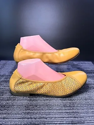 Revere Women’s Size 10.5 Mustard Yellow Nairobi Laser Cut Ballet Flats/#P/ • $21.25