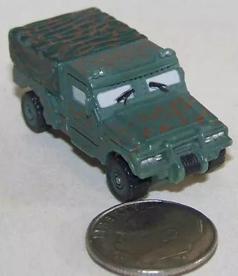 Very Small Hot Wheels Micro Military Humvee In Dark Green Camouflage • $10