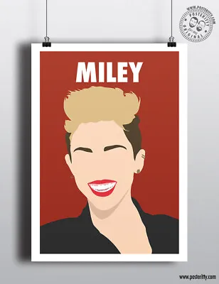 MILEY CYRUS Minimalist Strong Female Print Minimal Inspirational Women Poster • £4.50