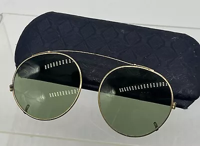 Vintage American Optical AO Pilot Clip-on Sunglasses Frames Green Lenses • $85.47