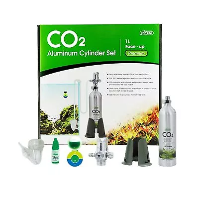 Ista Premium CO2 Cylinder Set 1L Face Up Aquarium Carbon Dioxide Complete Kit • £159.95