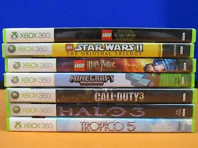 $69.99 • Buy Lot Of 7 Xbox 360 Games Lego Star Wars Harry Potter Minecraft Halo 3 Tropico