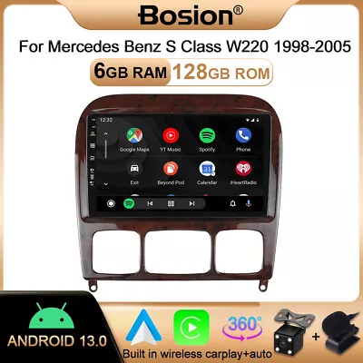 For Mercedes Benz S Class W220 1998-2005 Car Radio Stereo GPS DSP IPS Android 13 • $259.99