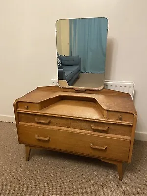 G Plan E Gomme Brandon Oak Dressing Table - 5 Drawers Vintage / Retro / Scandi • £110