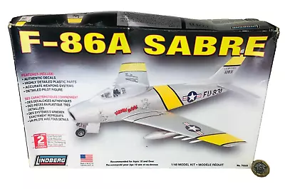 F-86A Sabre Plane Model Kit Lindberg Incomplete See Details Ra • £7.89