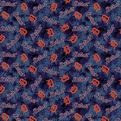 44 X 36 Detroit Tigers FLANNEL Fabric Traditions MLB 100% Cotton Fabric • $8.74