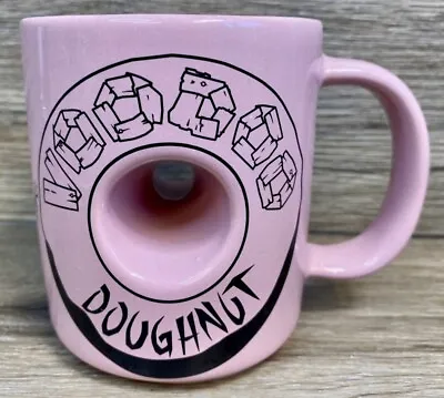 VOODOO Doughnut Coffee Mug Donut Cup PINK “The Magic Is In The Hole” Made In USA • $17.99