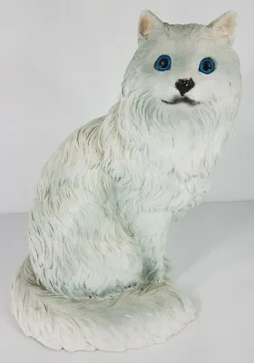 Vintage White Persian Cat 12 Inch Statue Figurine Universal Statuary USA 1986 • $64.99