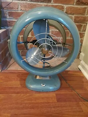  Vornado Vintage 3 Speed Fan Industrial  Retro B38C1-1 Blue/Green Excellent! • $233