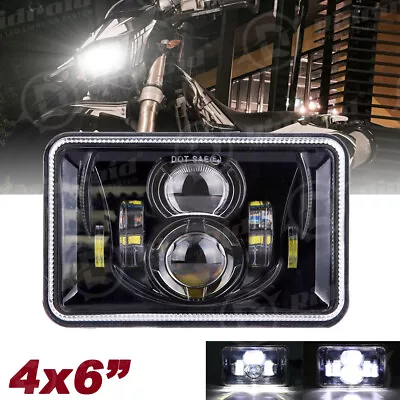 4x6 Inch LED Headlight Projector High Low Sealed Beam For YAMAHA TW200 DT 125 RE • $29.99