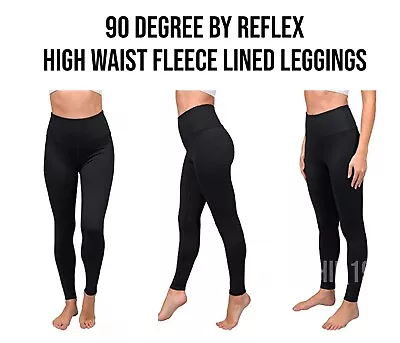 NEW 90Degree By Reflex Power PolarFlex Leggings Yoga Fleece Lined Pants PFW73012 • $23.99