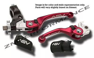 Honda Mx Offroad Asv F4 Series Red Brake And Clutch Levers Pair Pack Kit • $222