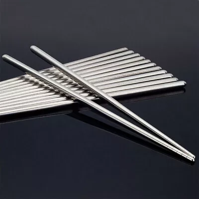 1 Pair Reusable Chopsticks Metal Stainless Steel Chopsticks Kitchen Supplies CA • $1.56