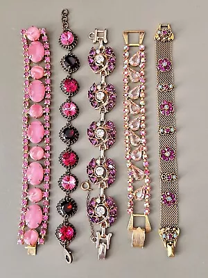 Vintage Bracelet Lot JULIANA BARCLAY SORRELLI Pinks & Purples WOW! • $51