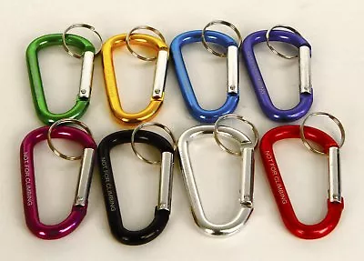 £5.49 • Buy Carbine D-Ring With Key Chain Clip Snap Hook Camping Key Ring