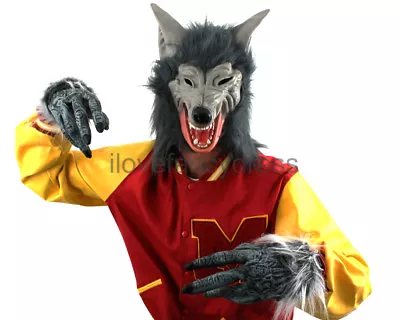£30.59 • Buy Grey Werewolf Costume Halloween Horror Fancy Dress Wolf Warewolf Film Movie