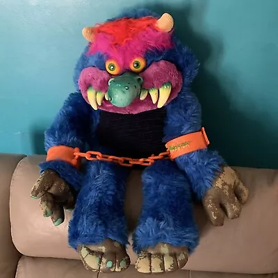 Vintage 1986 My Pet Monster Amtoy 24  Big Plush 1 Set Cuffs American Greetings • $275