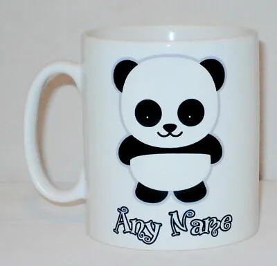 Cute Panda Bear Mug Can Be Personalised Any Name Funny Gift Coffee Tea Cup • £10.99