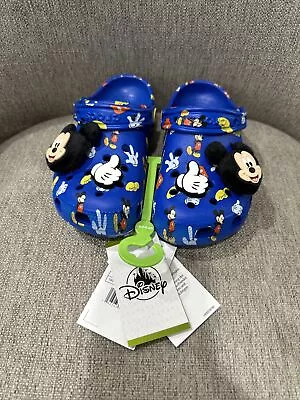 Crocs Disney Mickey & Friends Youth C13 Blue Slip On Shoe • $49.95