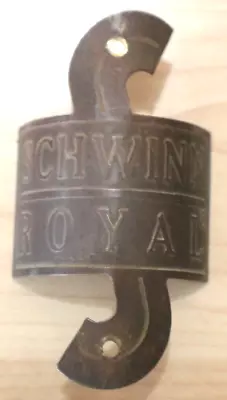 Vintage Schwinn Royal Bicycle Head Badge Emblem • $39.99