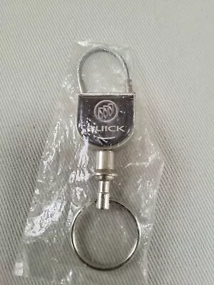 Vintage  Dealer Buick Cable Top Keychain With Plunger Release Bottom Ring... • $10.99